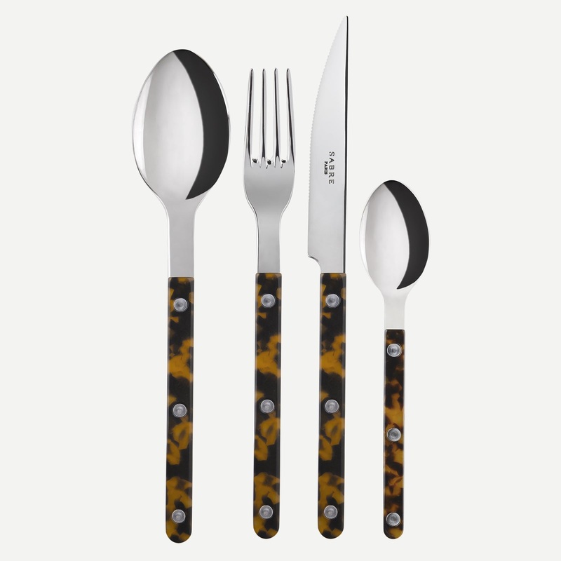 24 piece set, Bistrot Tortoise, Faux Tortoise