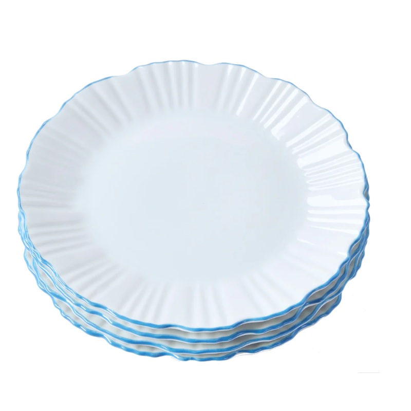 Amanda Lindroth Ruffle Edge Everything Plate, Set of 4