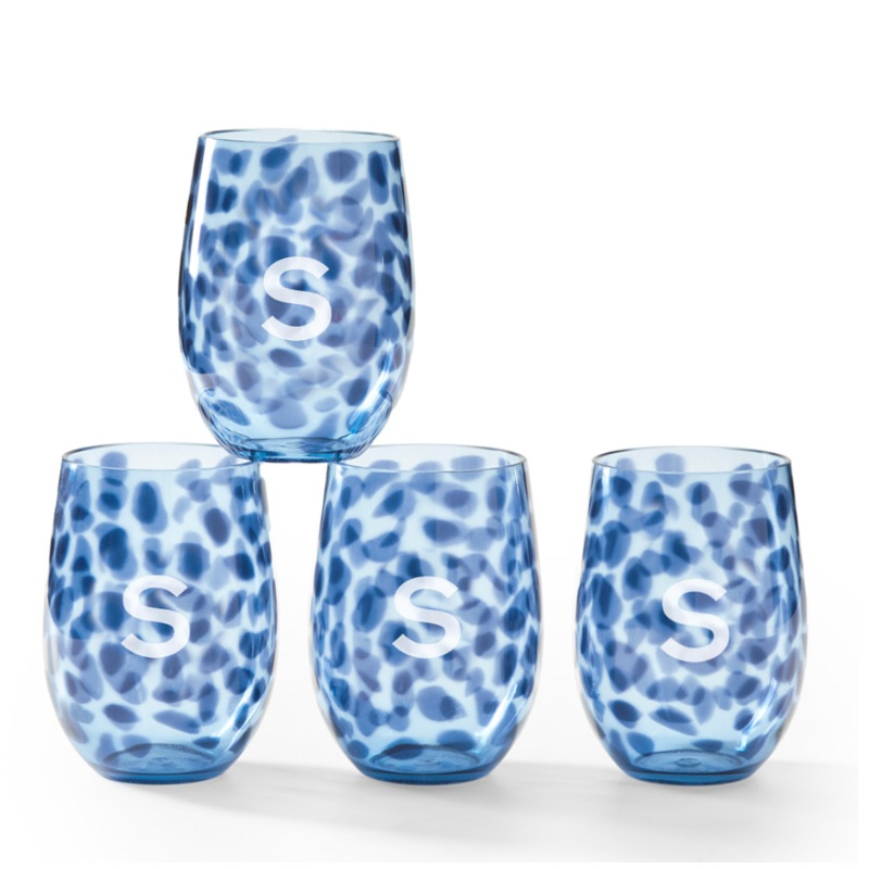 Animal Print Outdoor Stemless Wine Glasses – Personalized S Style 550
