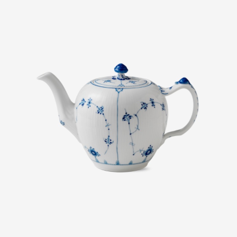 Blue Fluted Plain – Teapot 100 cl