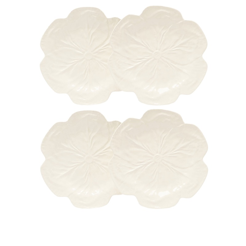 Bordallo PinheiroSet of four cabbage earthenware dinner plates