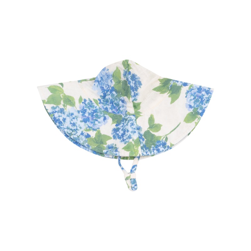 Watercolor Hydrangeas Wide Brim Sunhat