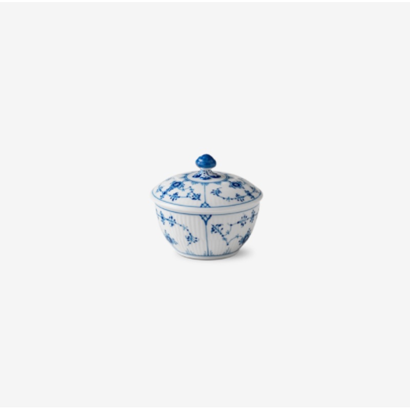 Blue Fluted Plain – Sugar Bowl with Lid 15 cl
