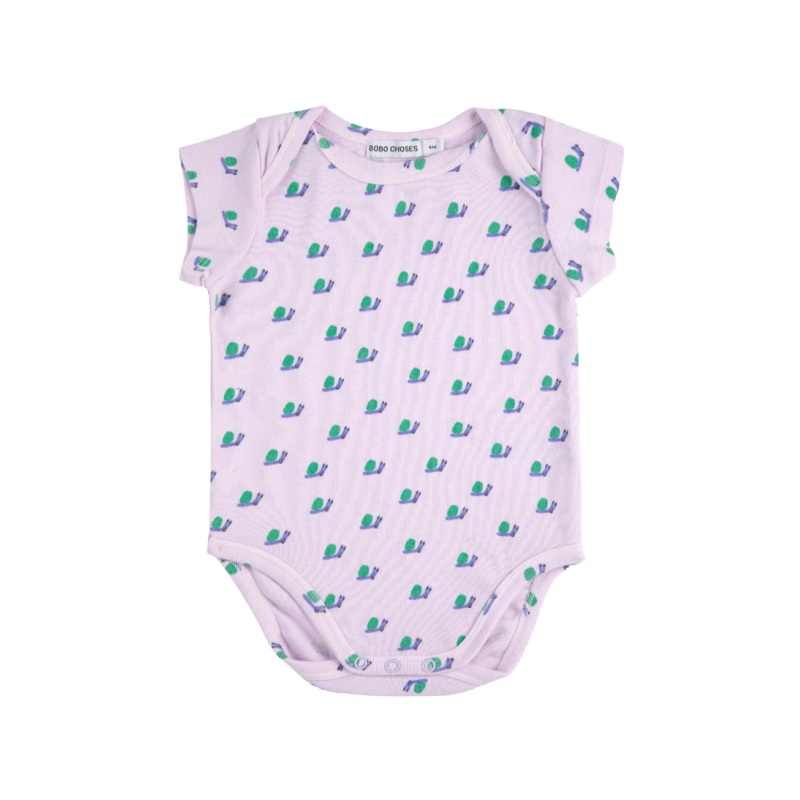 bobo choses funny snail all over baby body lavender