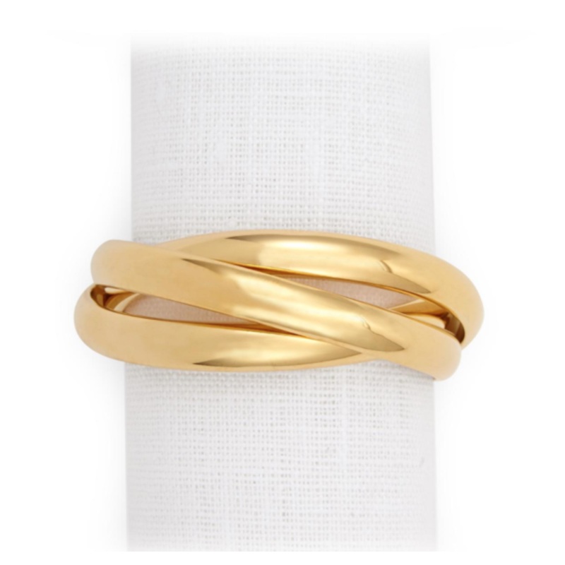 THREE RING NAPKIN JEWELS | SET OF 4 | L’OBJET (Platinum)