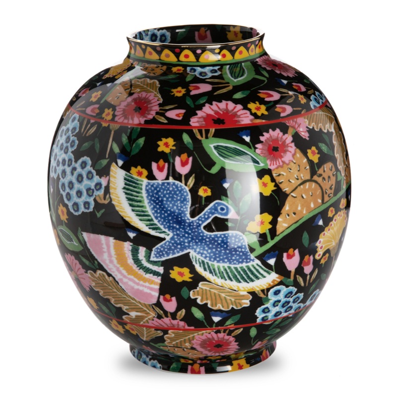 Big Bubble Vase Colombo Nero in Porcelain