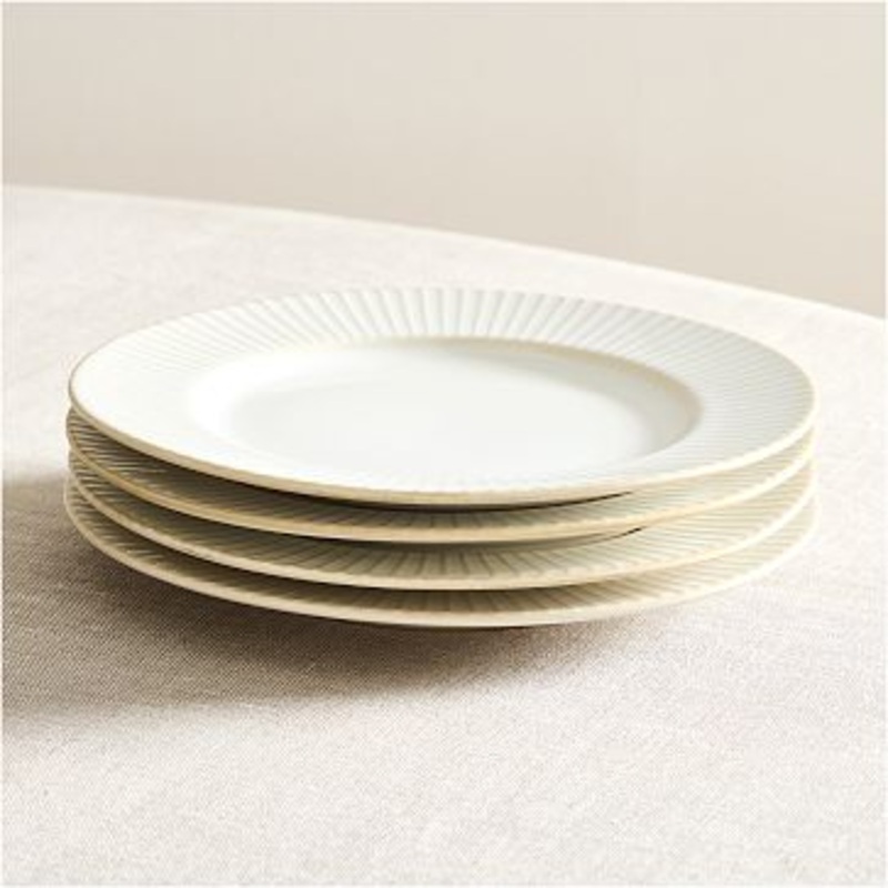 Textured Stoneware Dinner Plate Set of 4