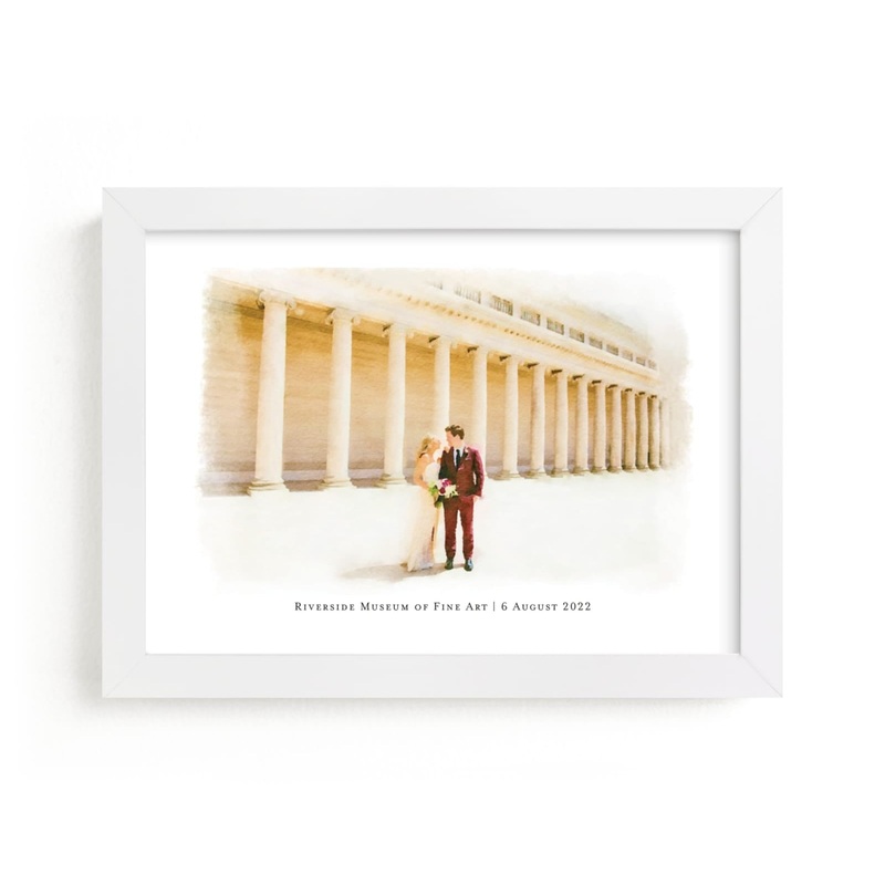 Watercolor Venue Portrait with text Your Drawing as Art