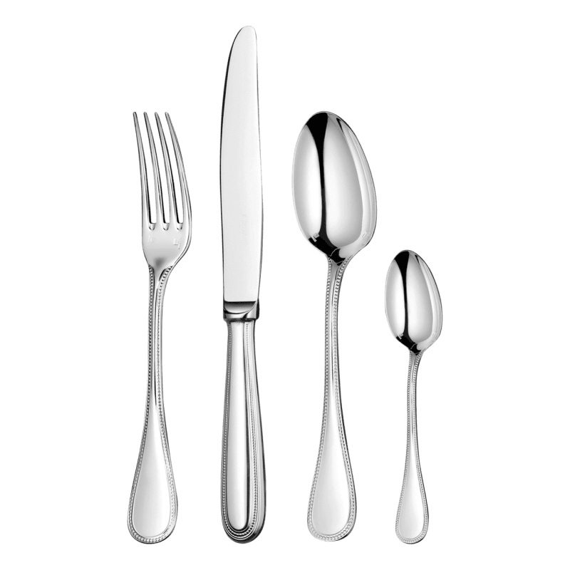 5-Piece Stainless Steel Flatware Set Steel Perles
