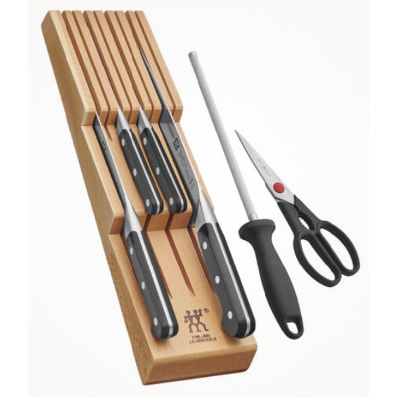 7-pc, Block Set with Beechwood In-Drawer Knife Tray S97425474