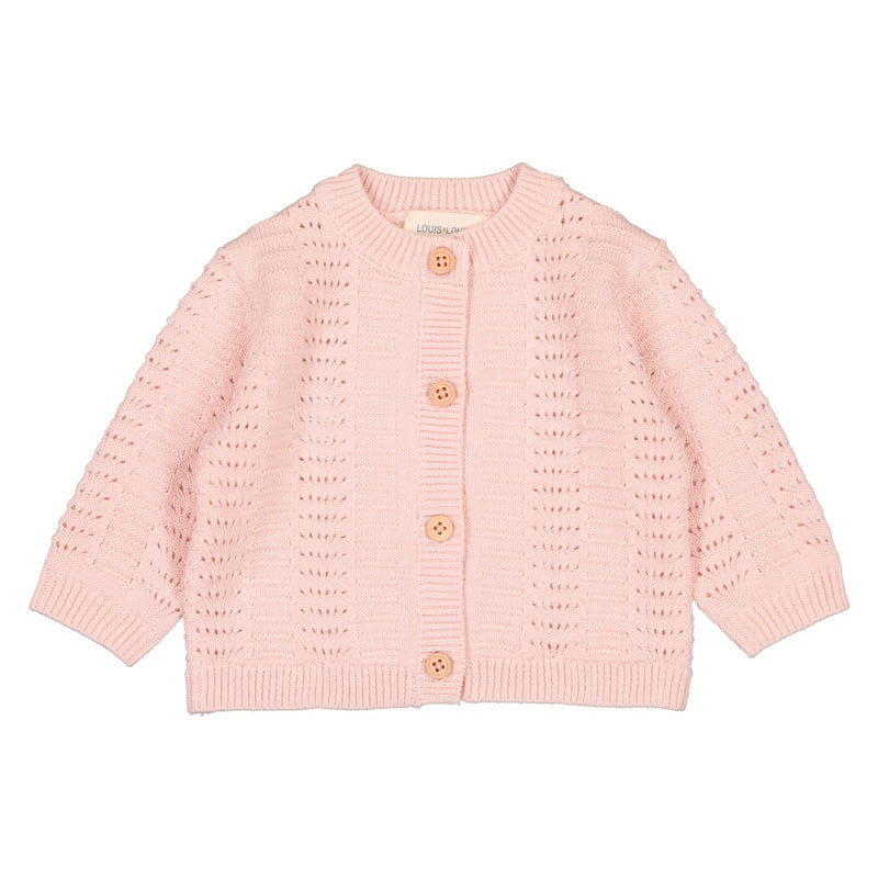 louis louise mayo baby cardigan pink