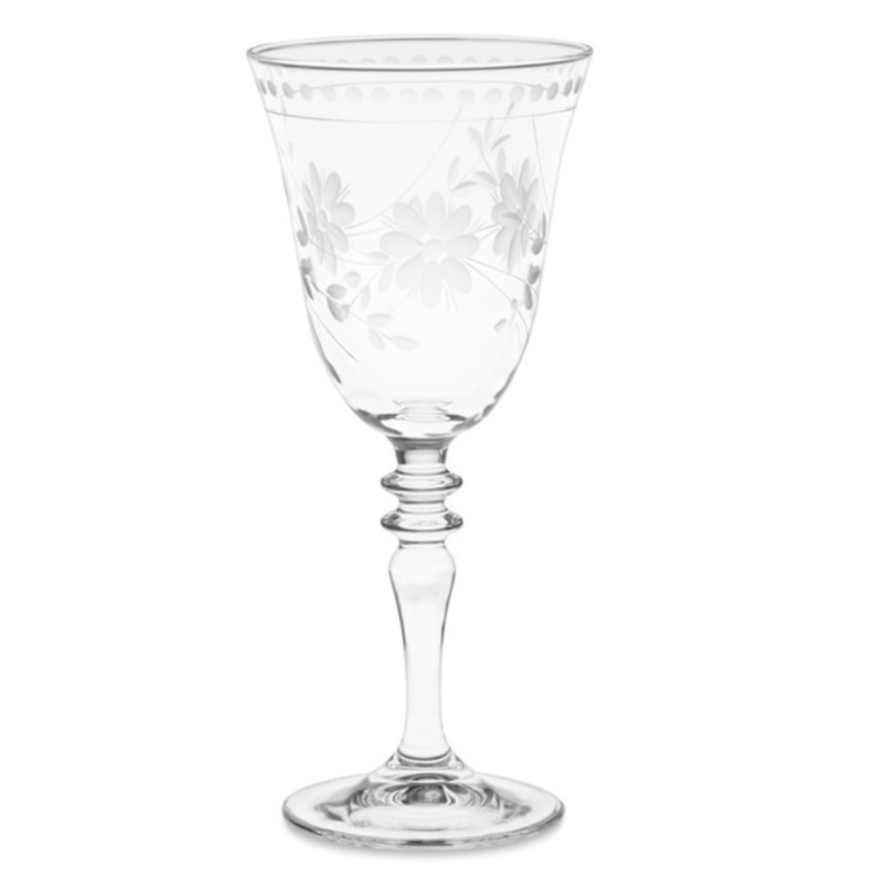 Vintage Etched Wine Glasses (Set of 4) S97427295
