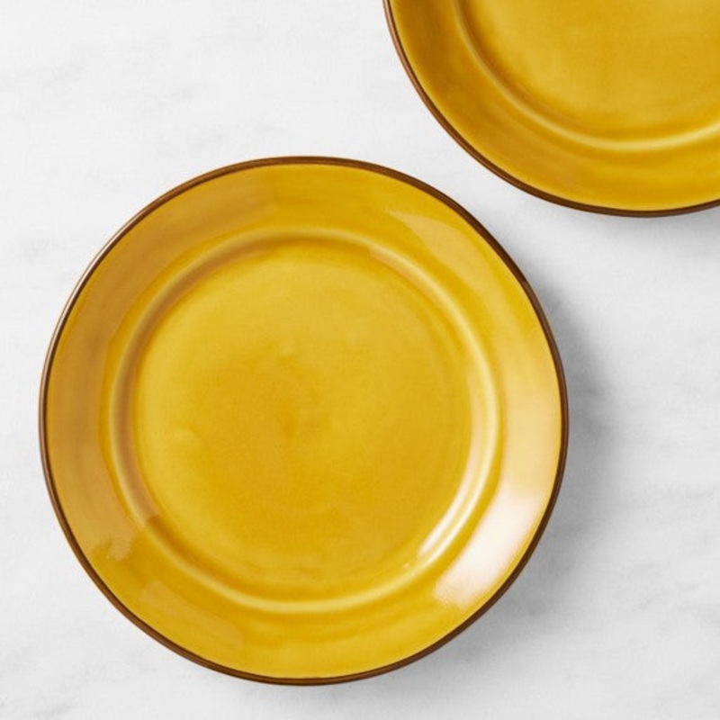 Yellow Provenal Salad Plates, Set of 4