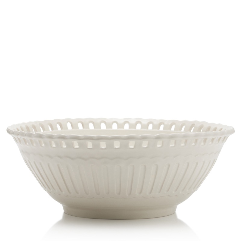 Balconata Creamware 12 Serving Bowl