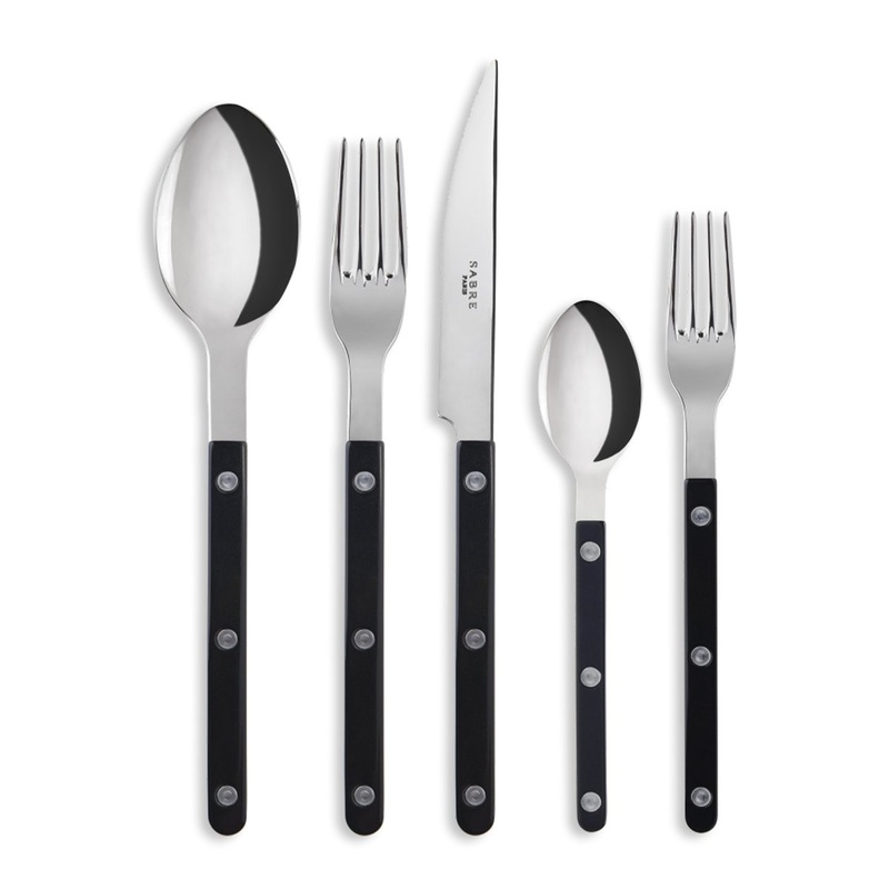 Bistro Brilliant Black 5-Piece Cutlery Set