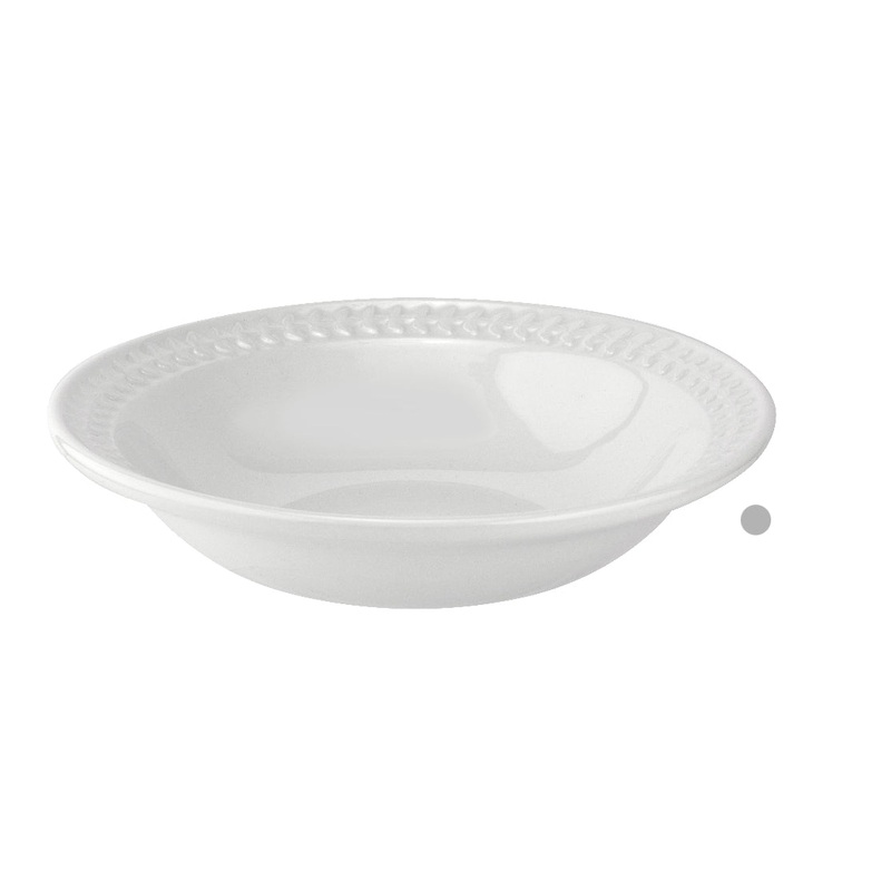 Botanic Garden Harmony 9 Inch Deep Pasta Bowl White
