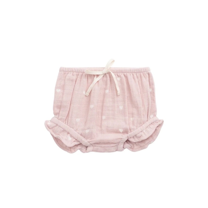 Jamie Kay Organic Cotton Frill Bloomers – Petite Heart Old Rose