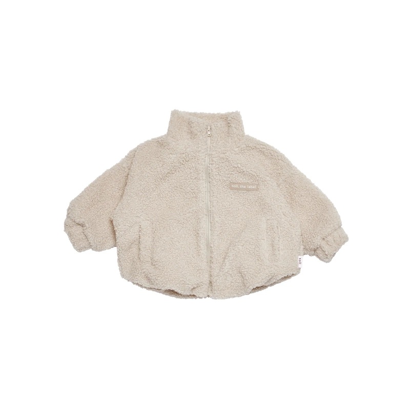 Kids Wooley Zip Jacket – Beige