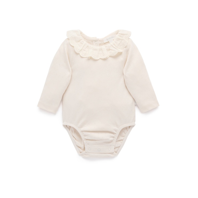 RUFFLE POINTELLE BODYSUIT