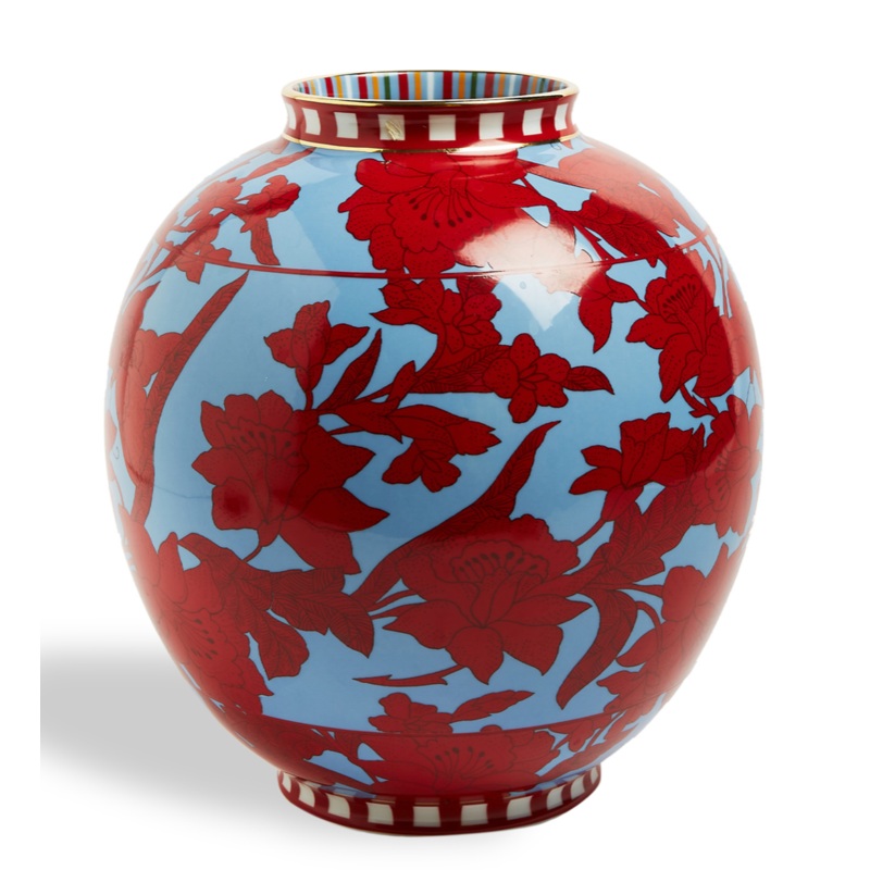 Big Bubble Vase Lilium Turchese in Porcelain