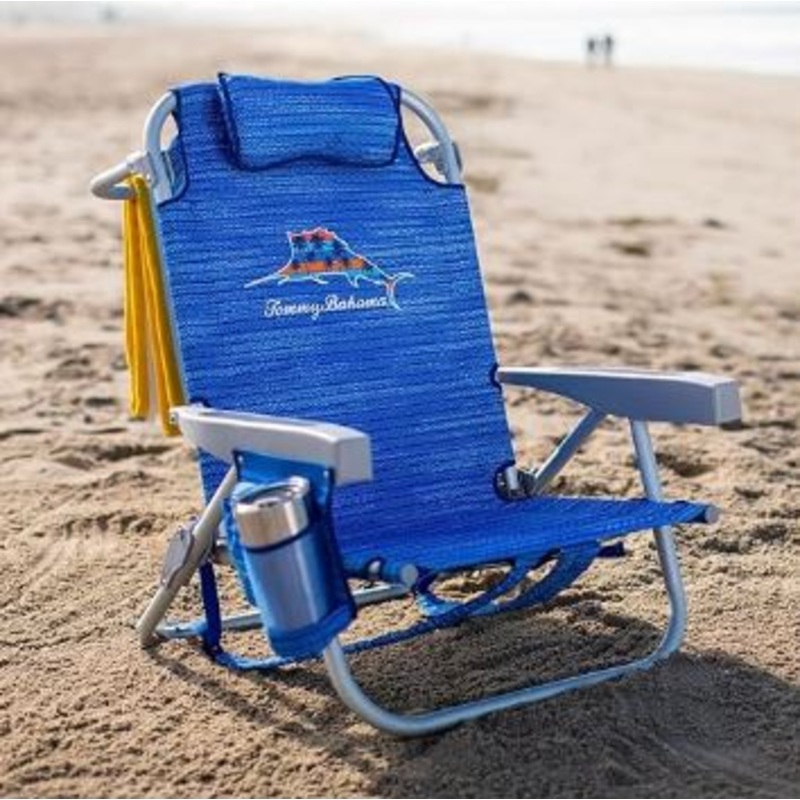 Tommy Bahama Backpack Beach Chair 2 Pack (Sailfish and Palms), Aluminum, Multicolor