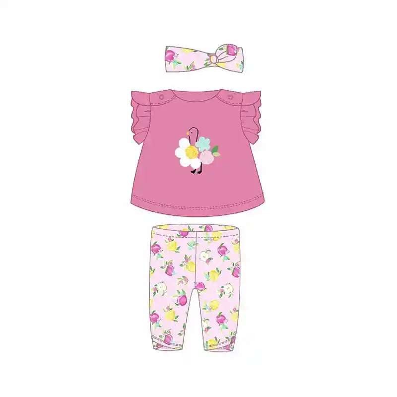 1792 Juicy Pink Capri w/ Headband Set