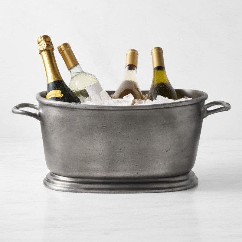 Antique Pewter Party Tub