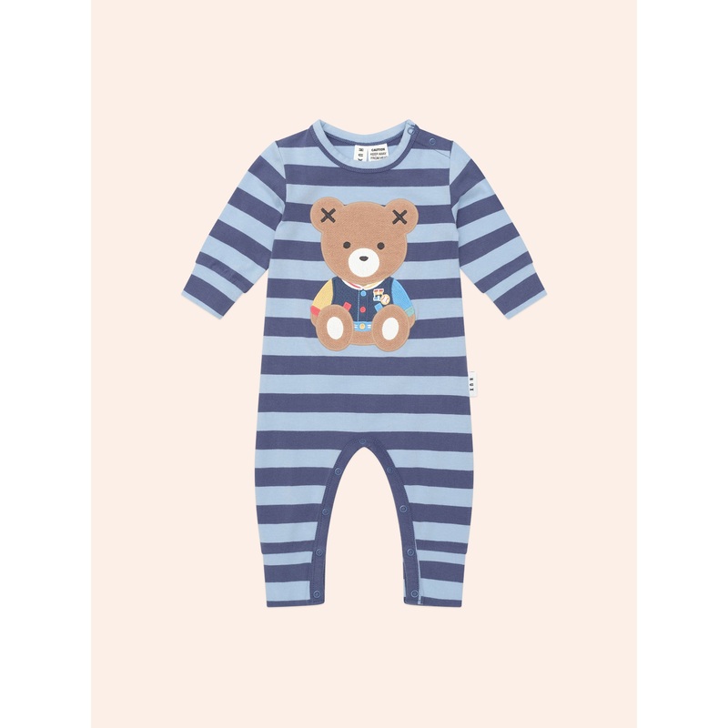 COLLEGE HUX BLUE STRIPE ROMPER