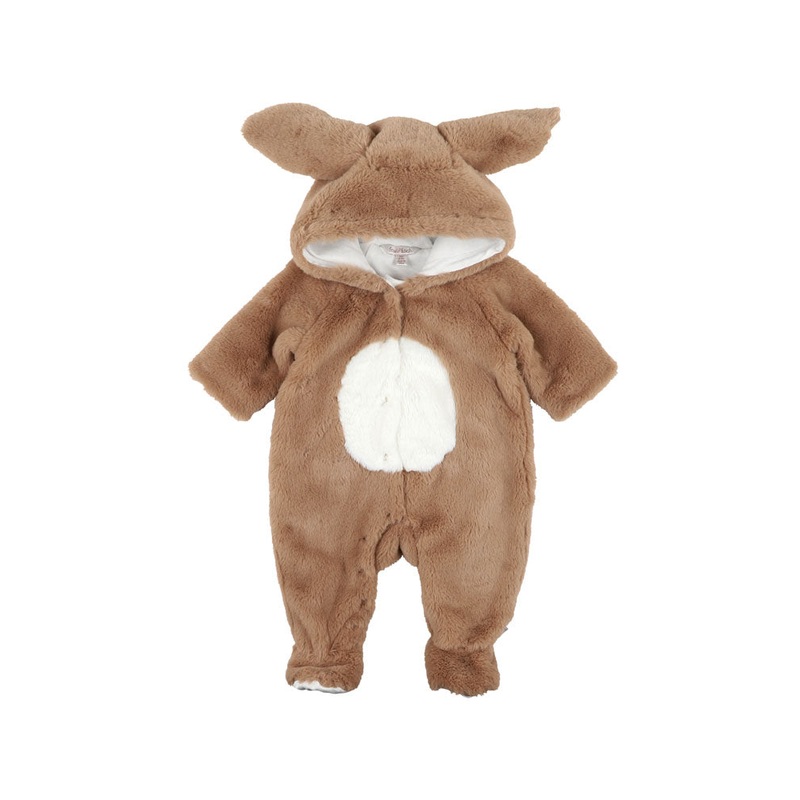 LATTE FAUX FUR BUNNY ONESIE