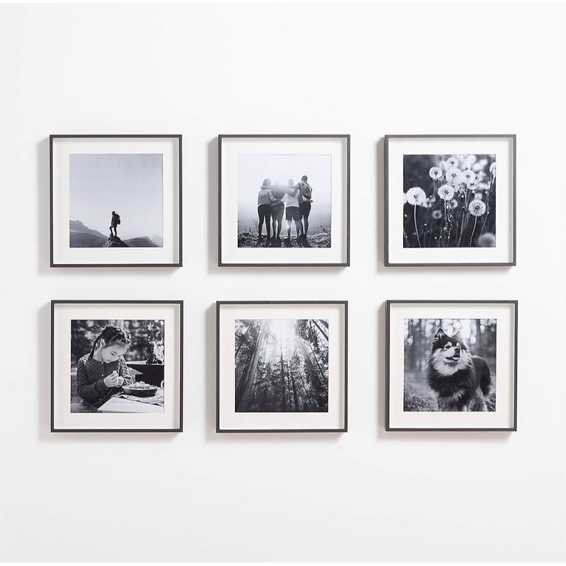 6-Piece Brushed Black 11×11 Gallery Wall Frame Set S97425731