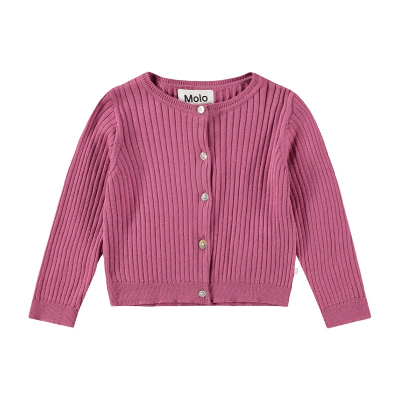 molo gabby baby cardigan dark rose
