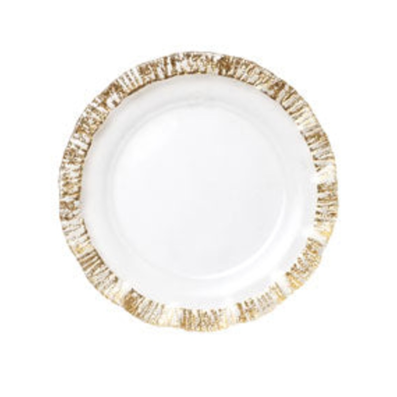 VietriRufolo Glass Charger, Gold