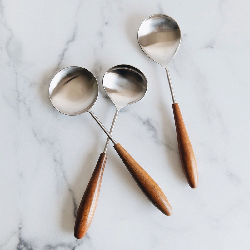Wood & Stainless Steel Serving Spoon S97473559