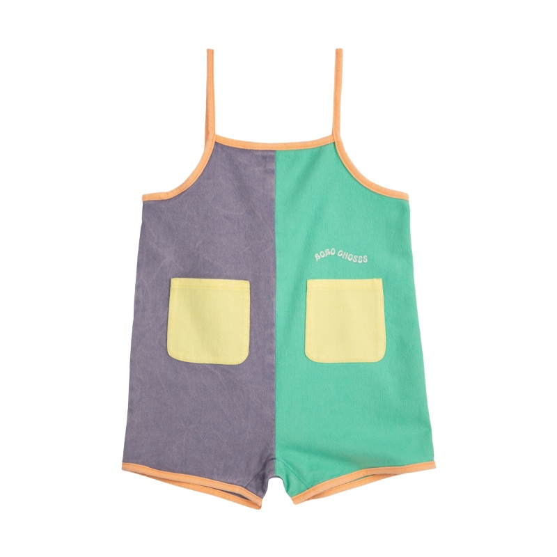 bobo choses color block woven baby playsuit multicolor