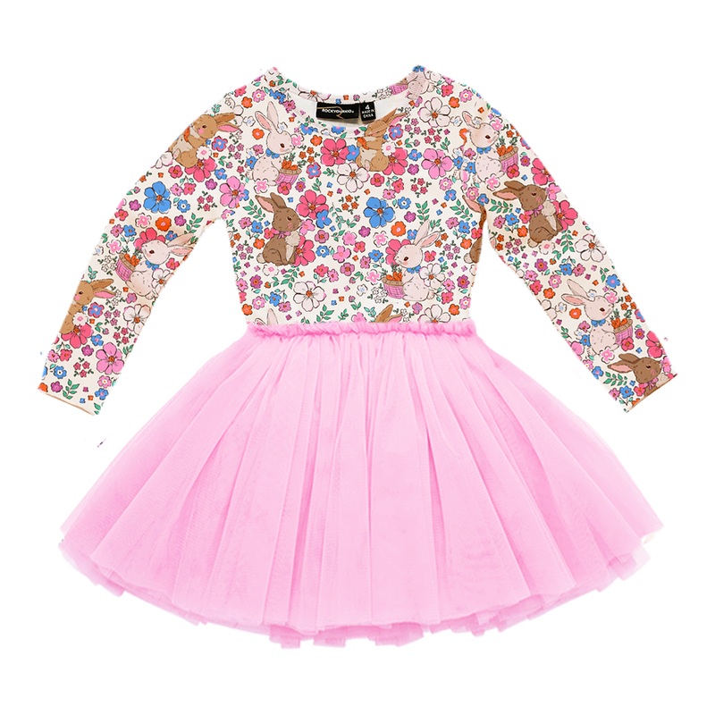 DITSY BUNNY LONG SLEEVE CIRCUS DRESS