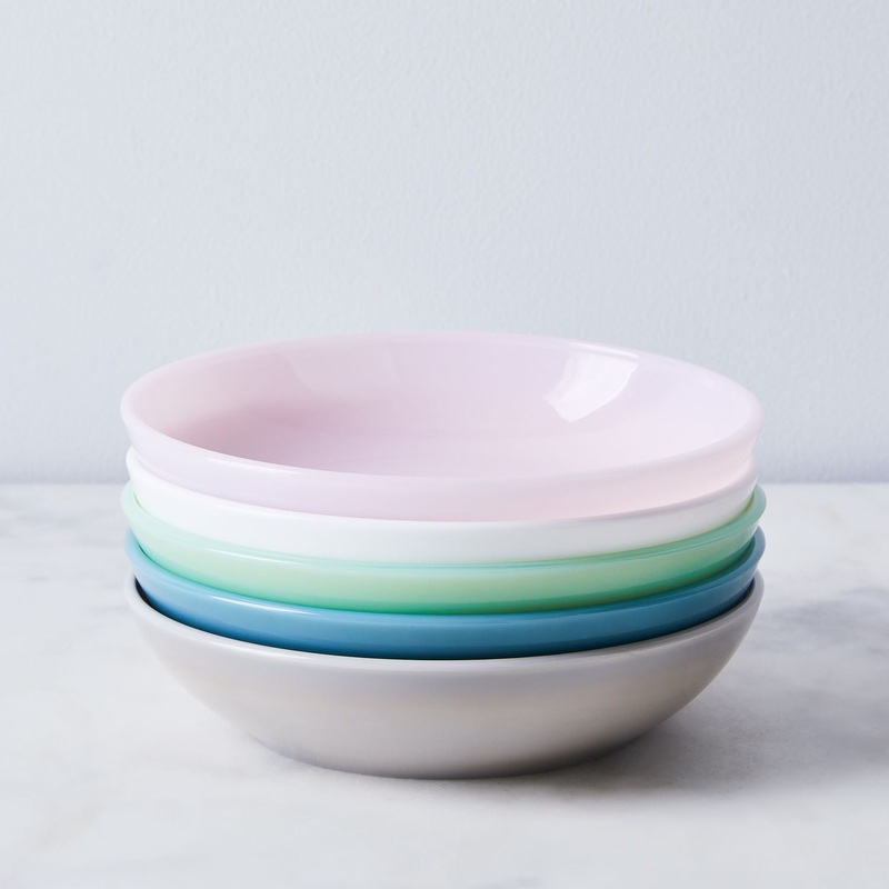 Tinted Glass Nesting Shallow Bowls S97461895