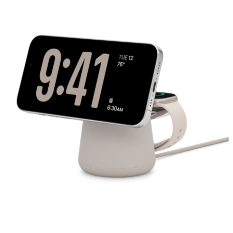 Belkin BOOSTCHARGE PRO 2-in-1 Wireless Charging Dock with MagSafe (Sand_