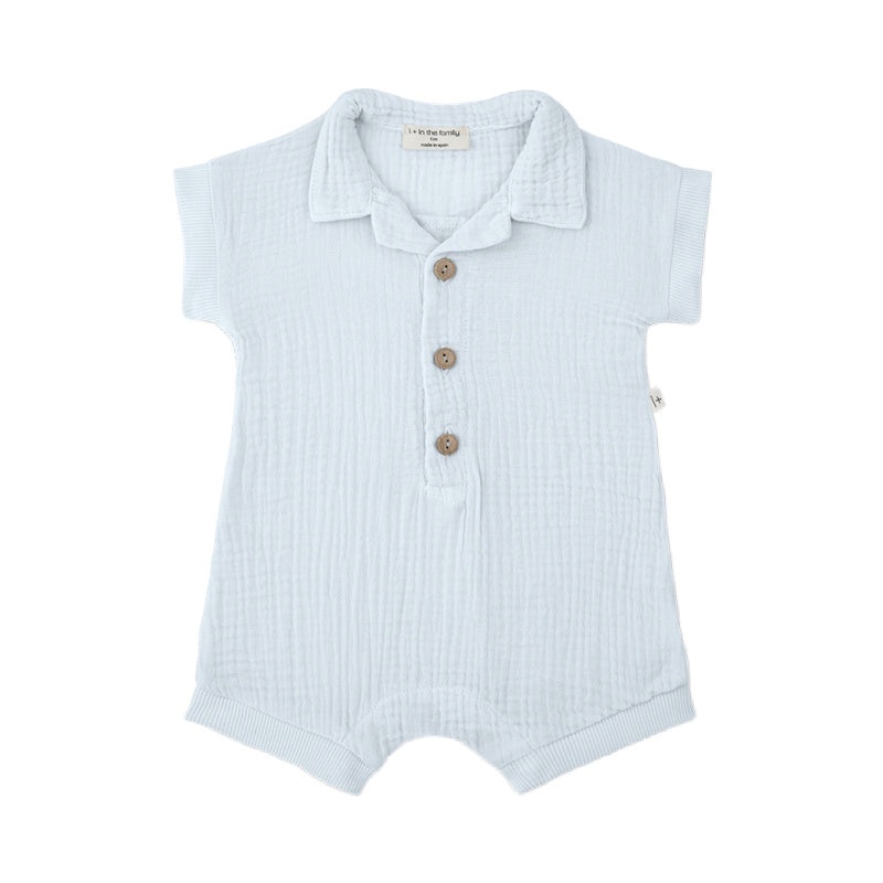 1+ in the family vittorio baby jumpsuit misty blue