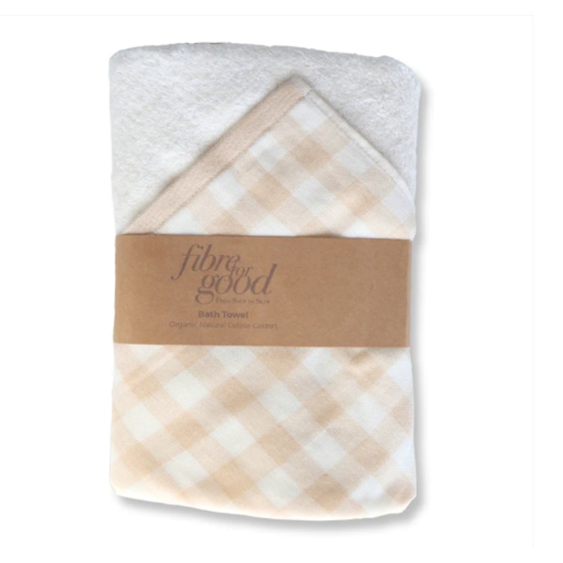 Fibre for Good – Check Baby Bath Towel – LY067CK