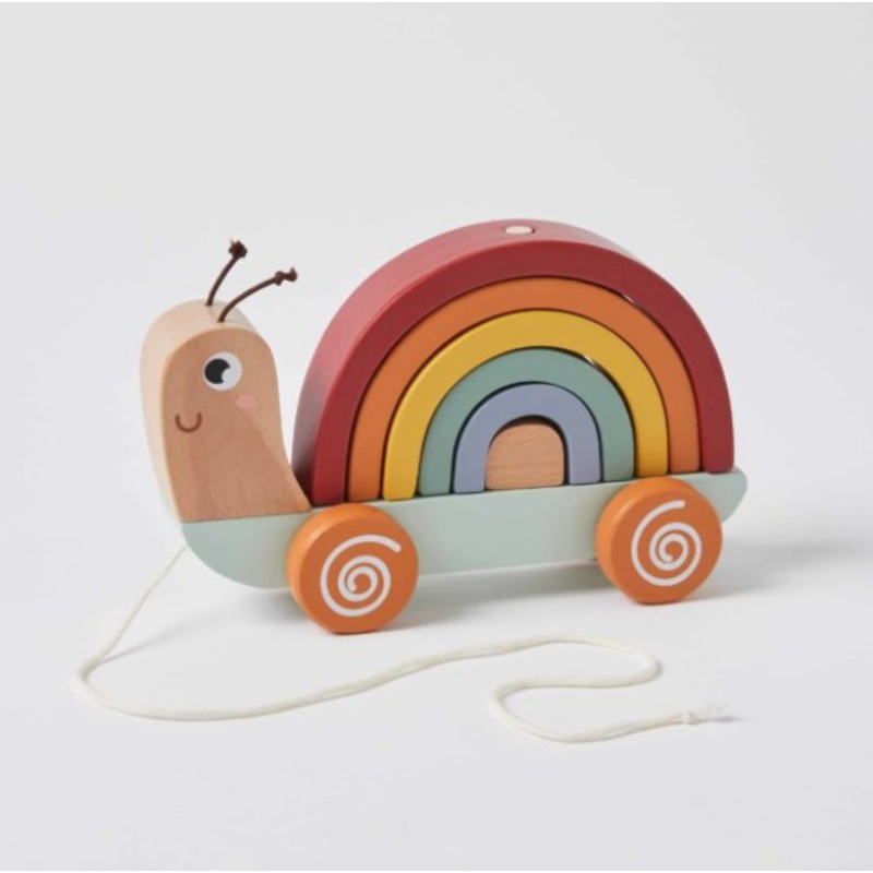 pull along snail rainbow