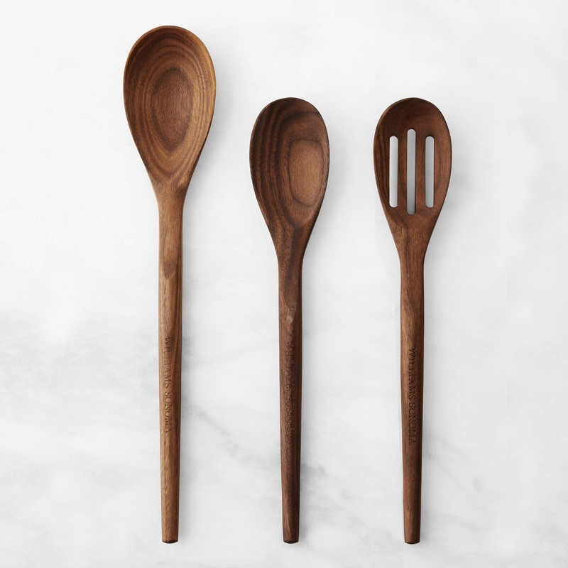 Williams Sonoma Certified Walnut Spoons, Set of 3 S97420487