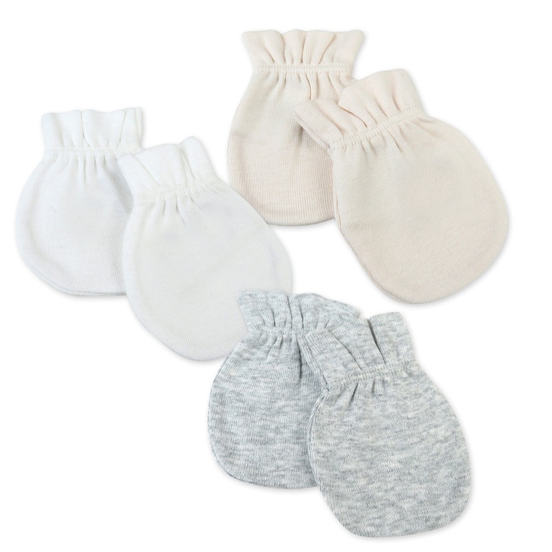 3-Pack Organic Cotton Mitts, Natural Ombre S97472866