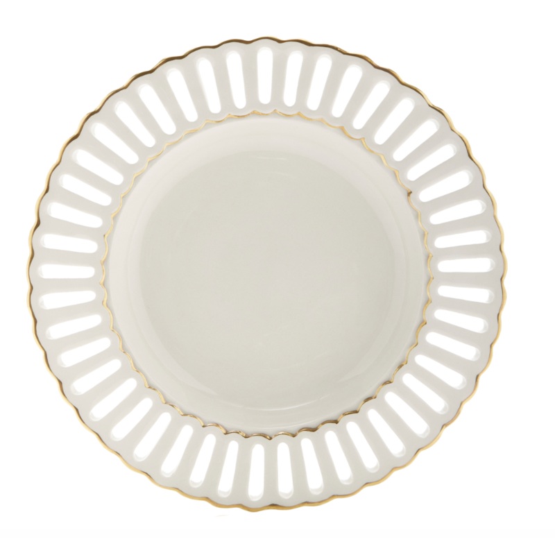 Balconata Creamware Soup Plate