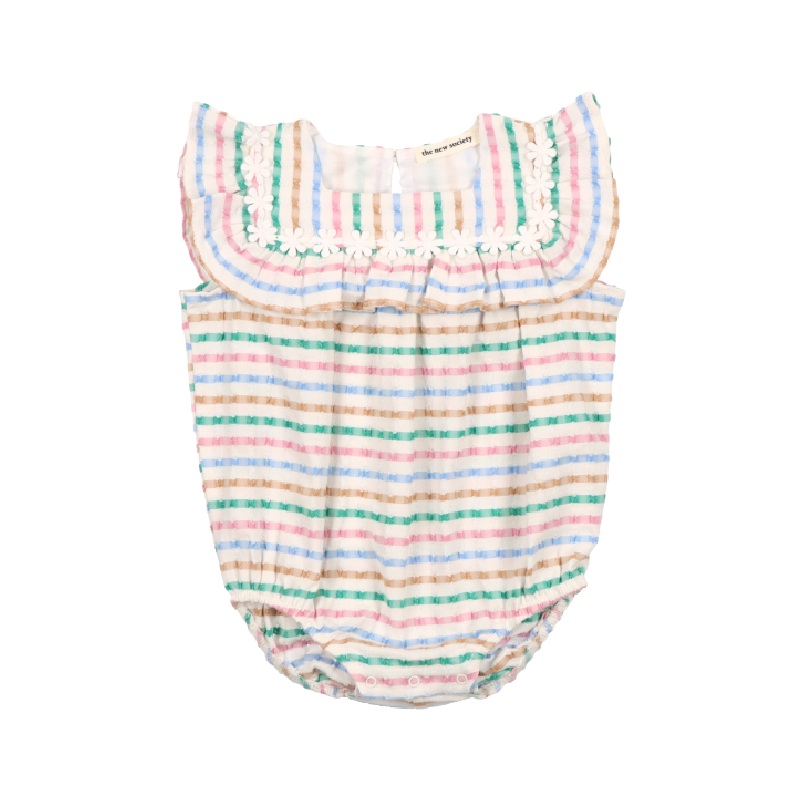 the new society figueroa baby romper stripes