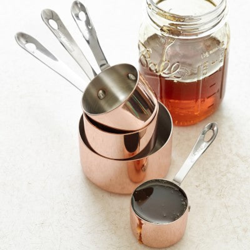Williams Sonoma Copper Measuring Cups, Set of 4