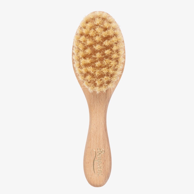 Beige Wooden Baby Hairbrush