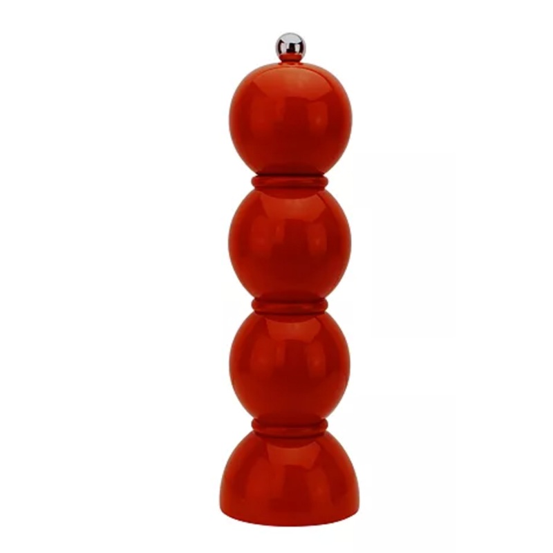 Bobbin Lacquered Salt/Pepper Mill Grinder (Red)