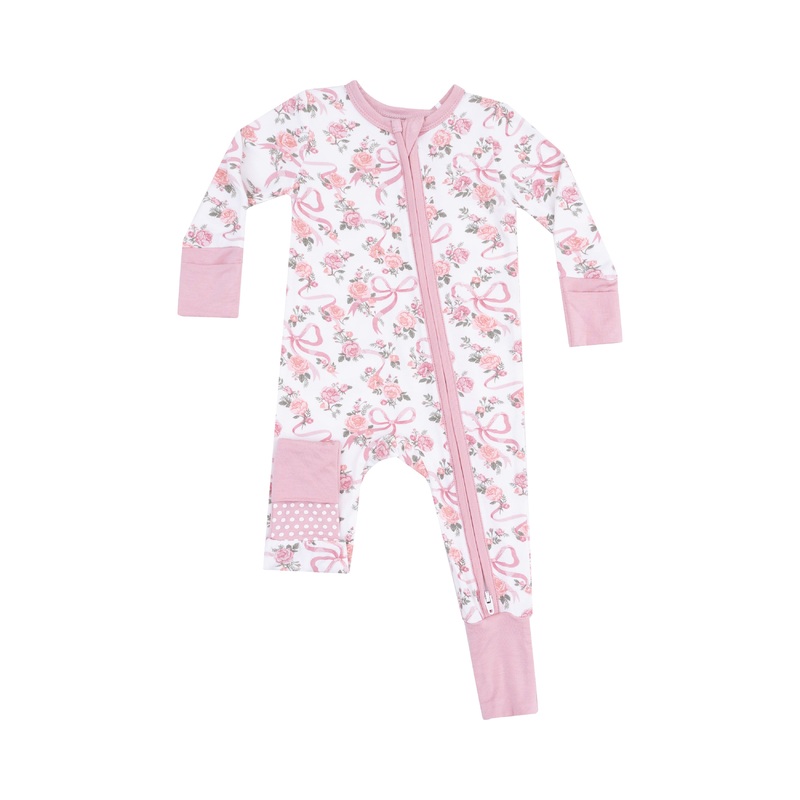 Ribbons And Flowers 2 Way Zipper Romper