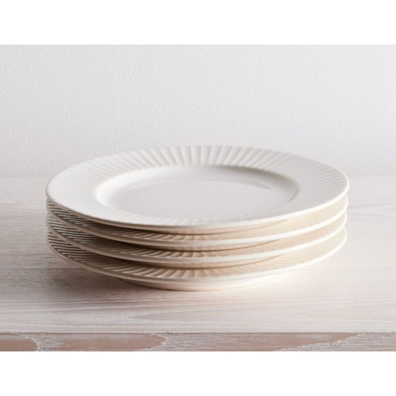 Textured Stoneware Salad Plate Set of 8