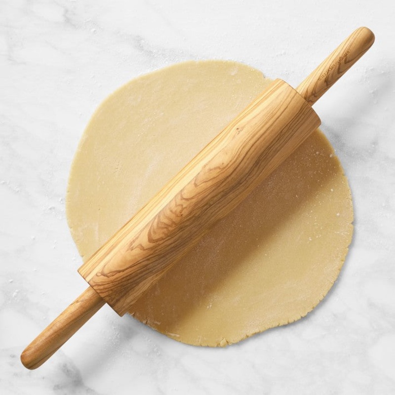 Williams Sonoma Barrel Olivewood Rolling Pin S97429969